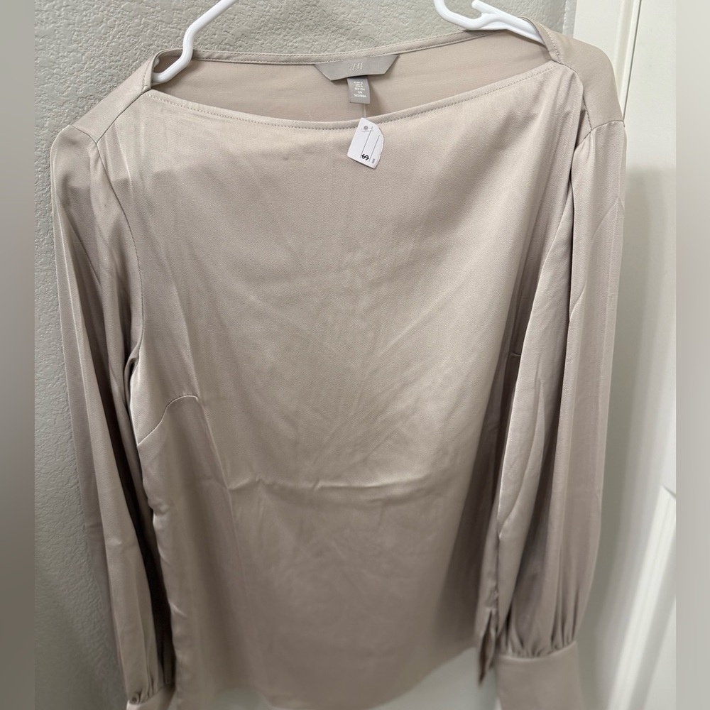 H&M Soft Cream silk blouse